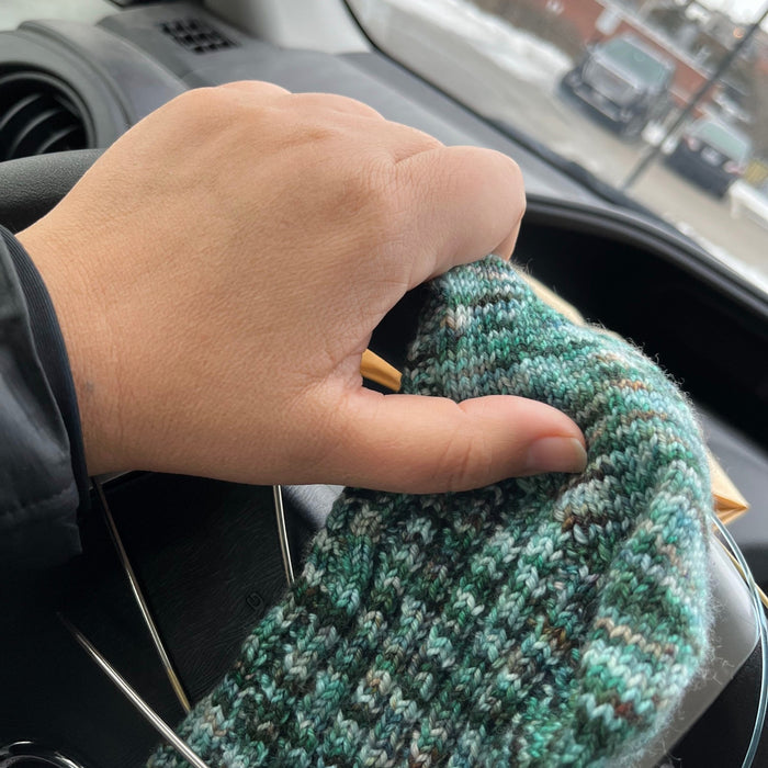 Knitting in cars, or, how I learned to love waiting - String Theory Yarn Co