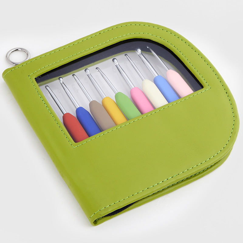 Waves Crochet Hook Set C-J with Green Case