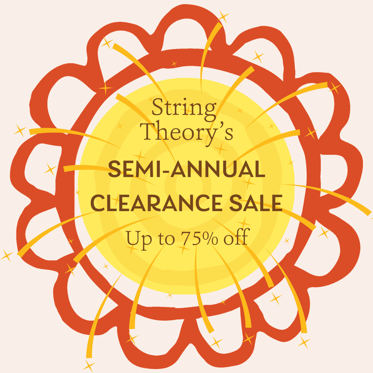 String Theory Semi Annual Clearance Sale