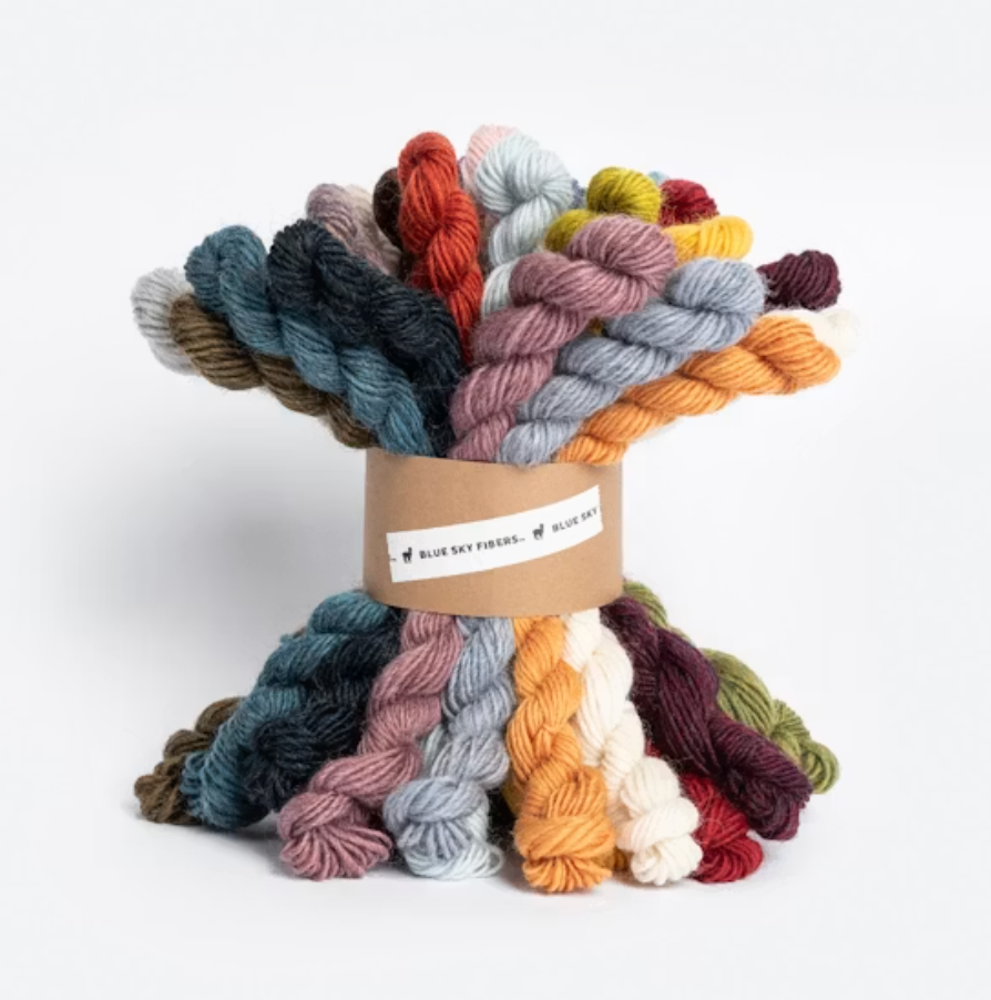 27 mini skeins in different colors