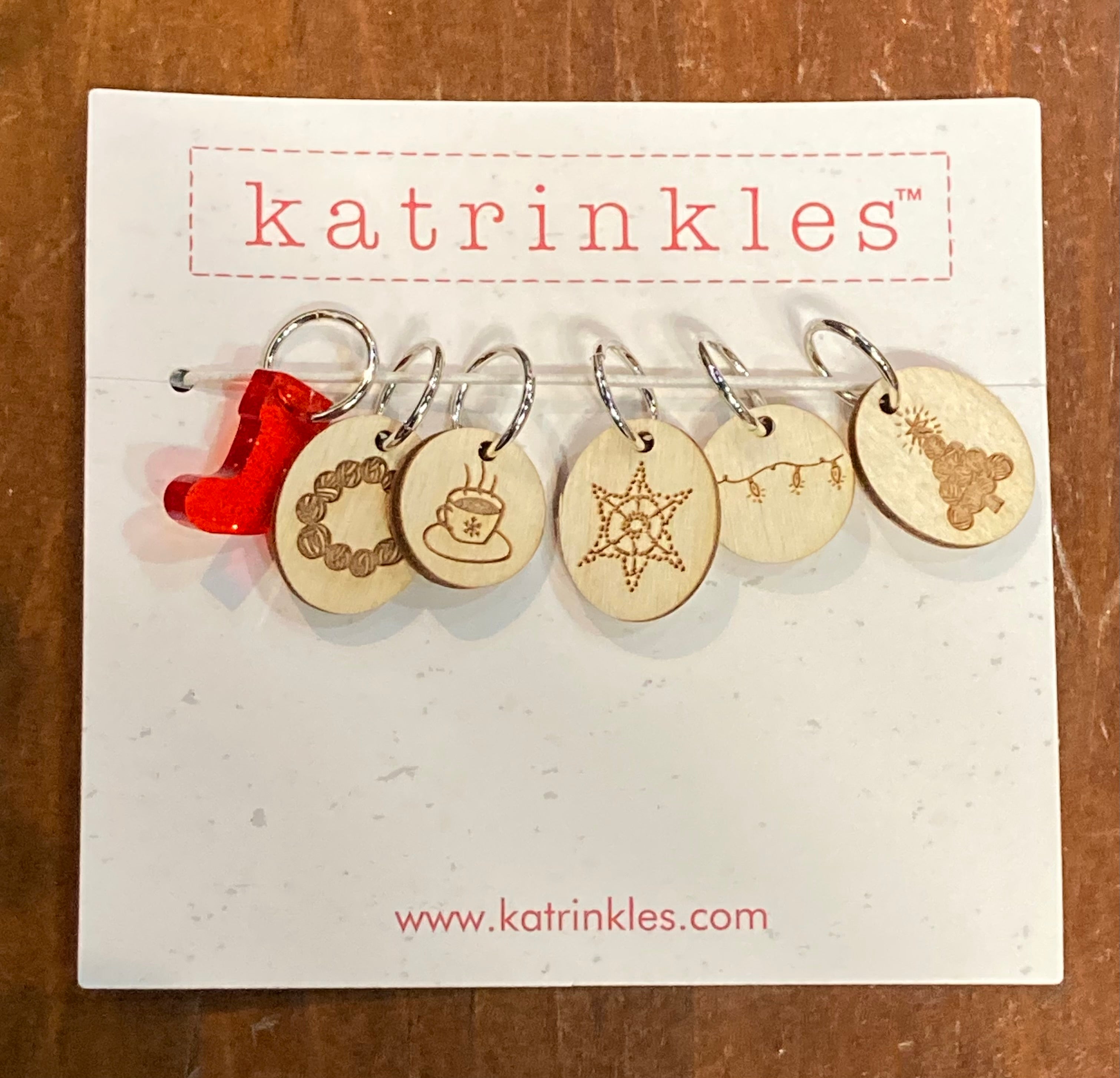 Festive Stitch Marker Rings