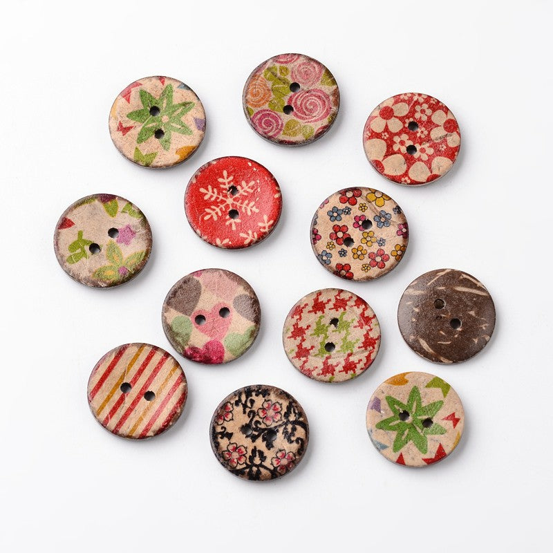 Painted Buttons 3/4 inch