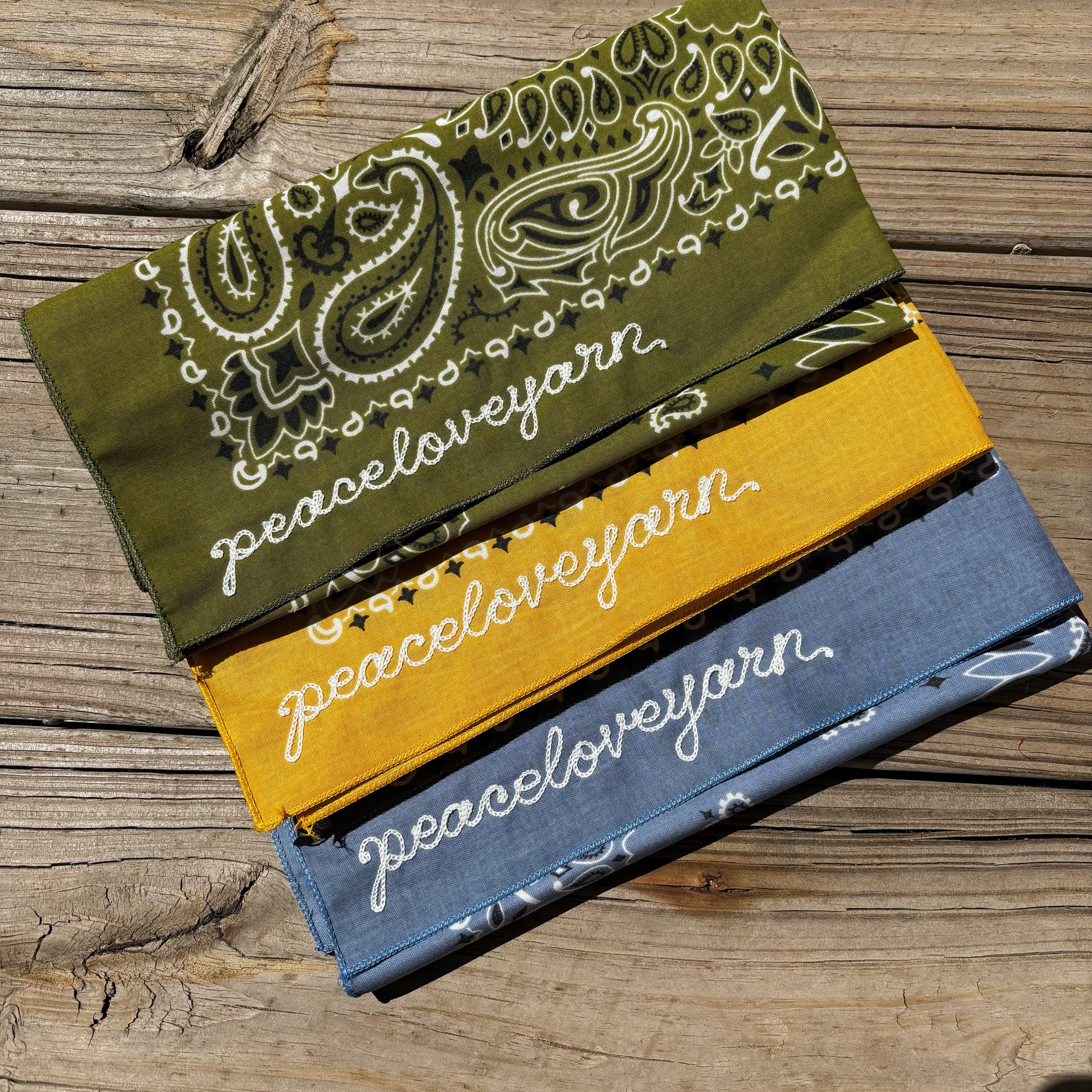 Peace Love Yarn Bandana