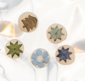Embroidered Buttons (set of 5)