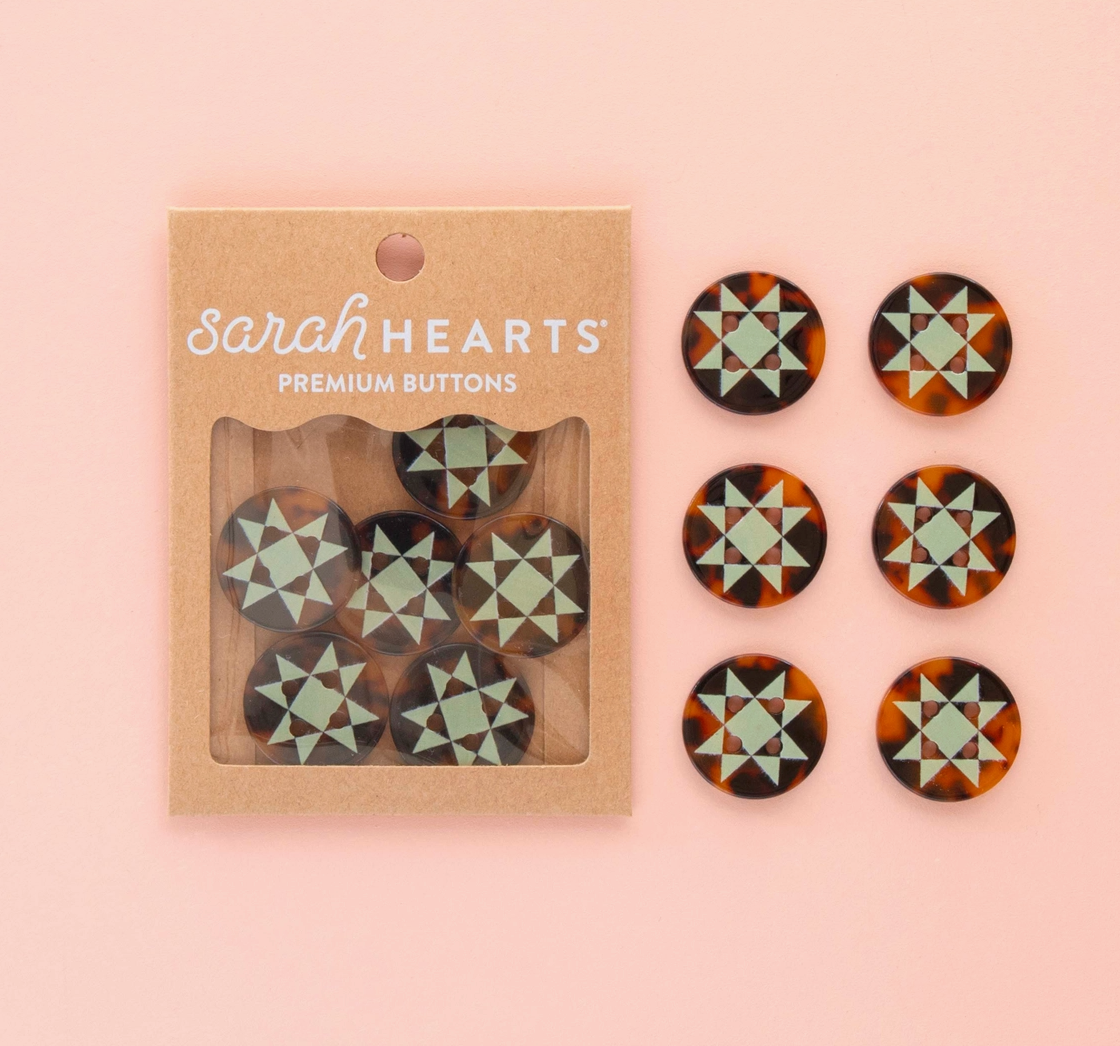 Quilt Star Buttons