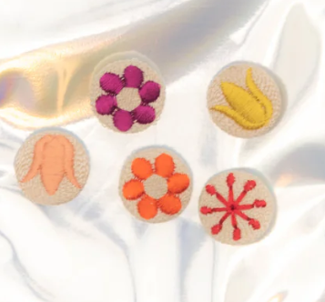Embroidered Buttons (set of 5)