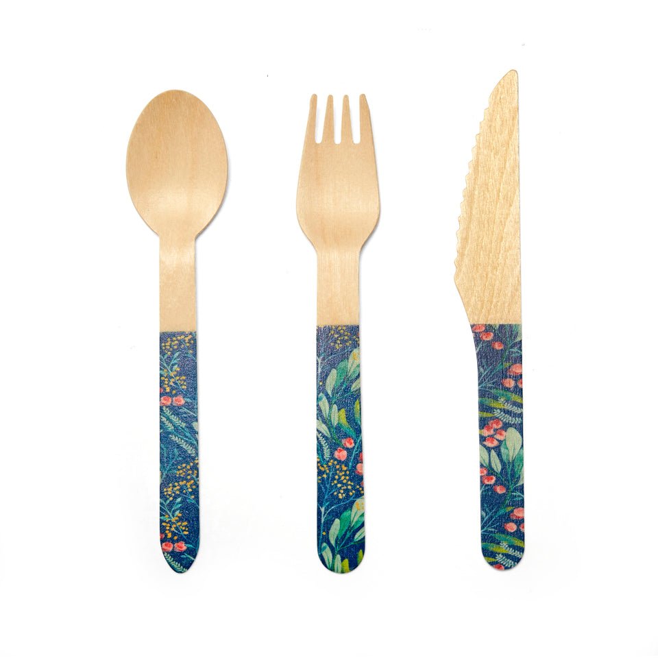 Floral Wood Cutlery in Gifts | String Theory Yarn Co
