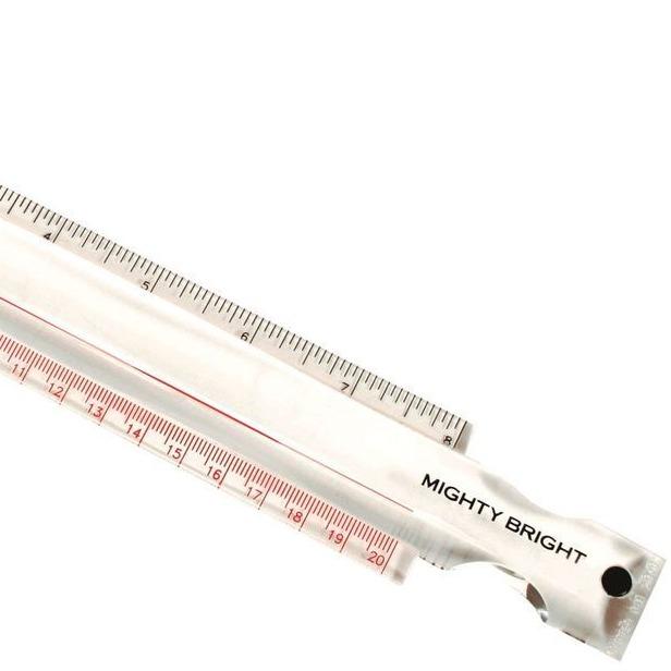 Red Line Magnifying Ruler, 8" - String Theory Yarn Co
