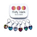 Sparkle Hearts Crochet Stitch Markers - String Theory Yarn Co